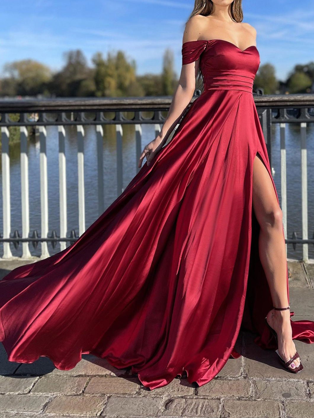 Women's Dresses One-Shoulder Split Swing Dress - LuckyFash™