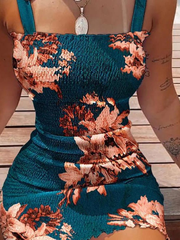Dresses Strap Print Bandeau Bodycon Dresses - LuckyFash™