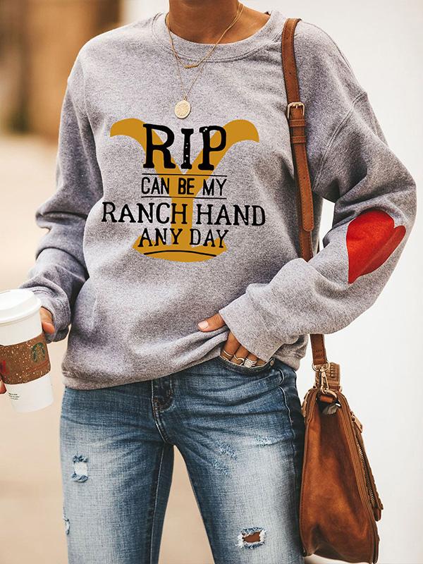 Women's Hoodies Round Neck Pullover Letter Print Long Sleeve Hoodies - LuckyFash™