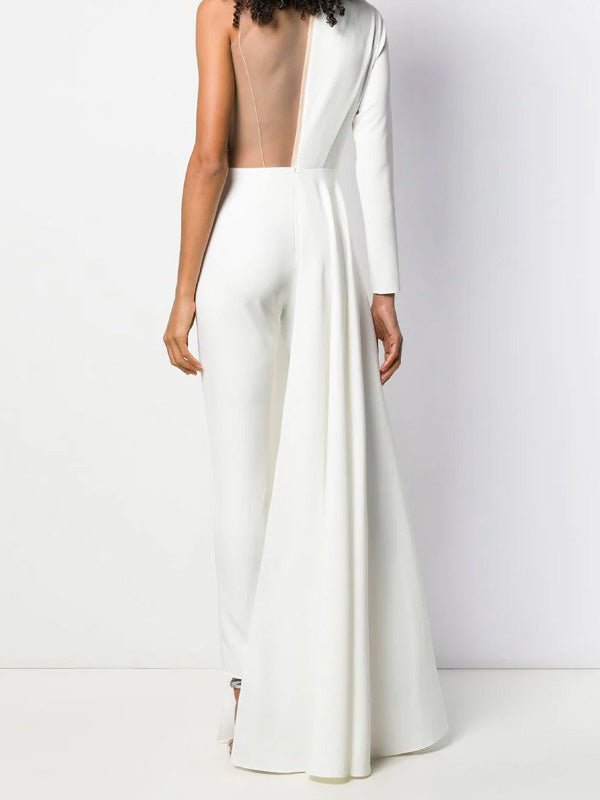 Women's Jumpsuits Glitter V-Neck Slim Fit Irregular Jumpsuit - LuckyFash™
