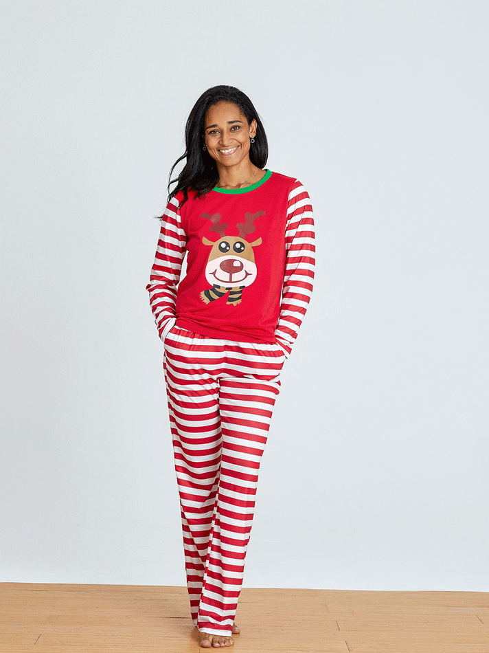Women's Pajamas Christmas Home Service Printed Long Sleeve Casual Parent-Child Suit - LuckyFash™