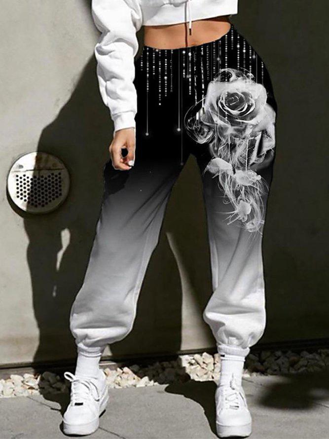 Pants Gradient Flower High Waist Casual Pant - LuckyFash™