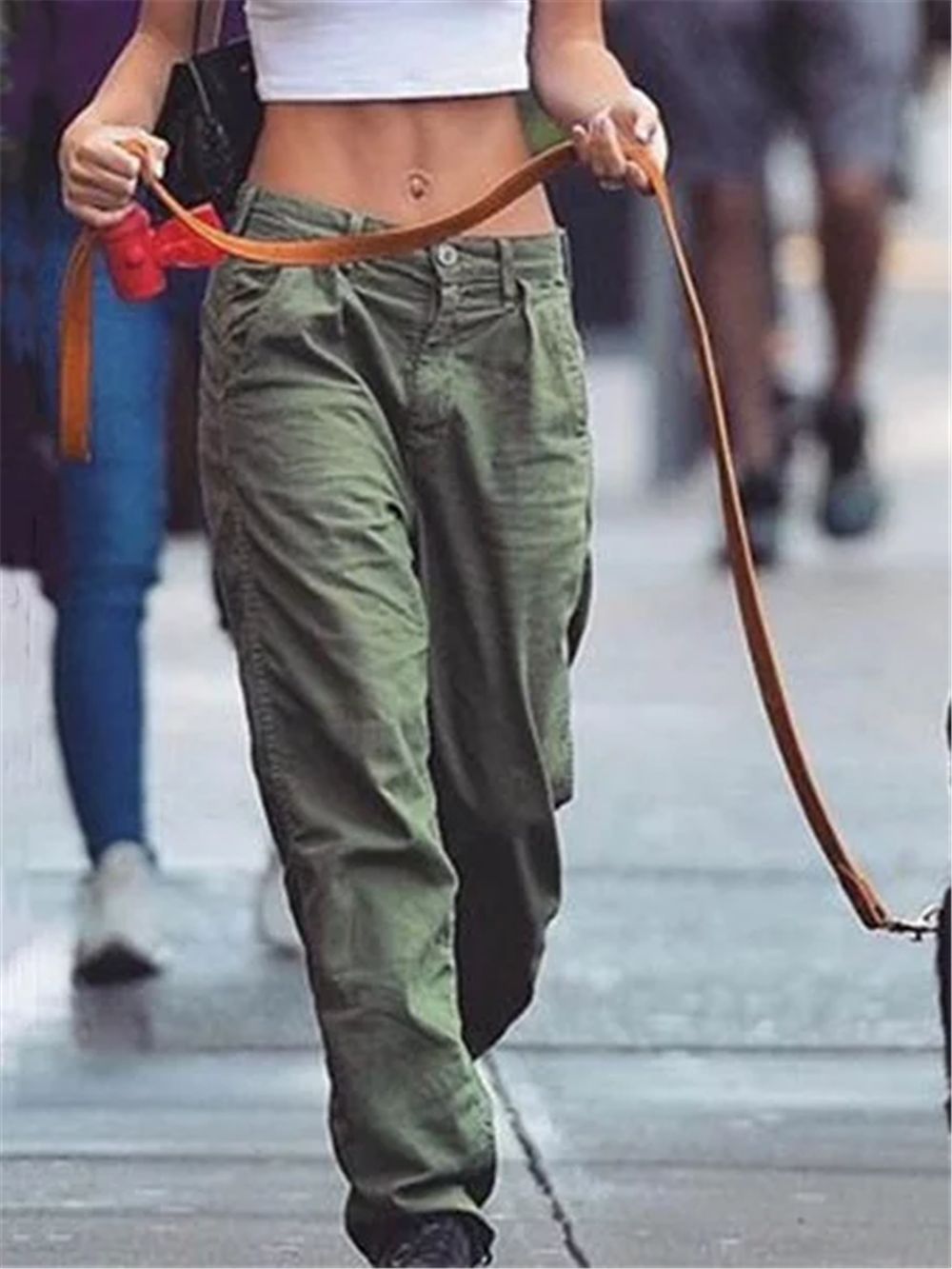Pants Solid Pocket Slim Fit Casual Pants - LuckyFash™