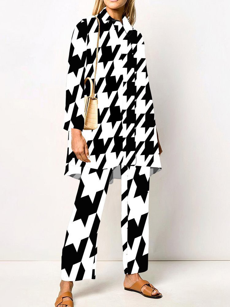 Women's Sets Printed Long Sleeve Shirt & Pants Two Piece Set - LuckyFash™