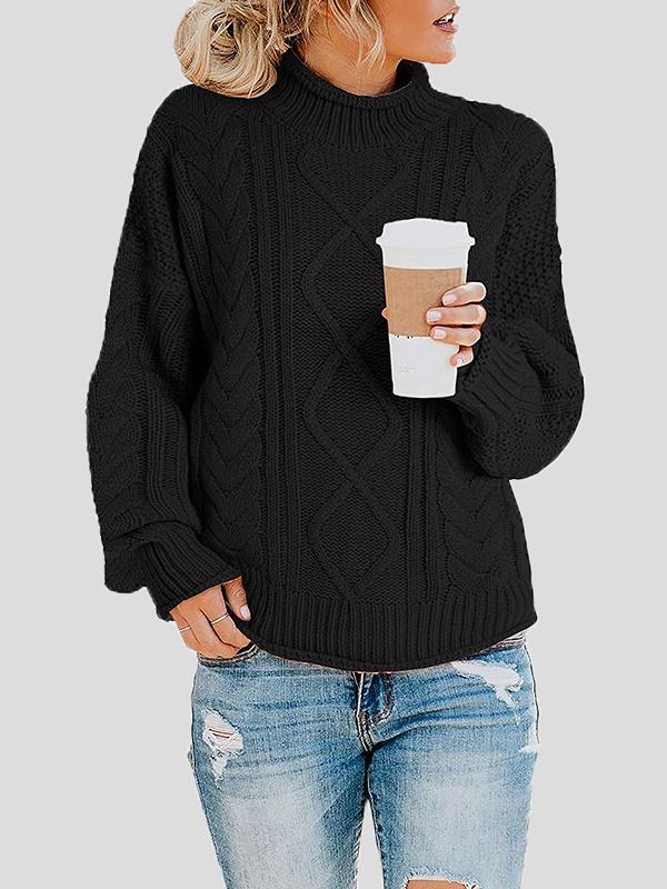 Women's Sweaters Turtleneck Long Sleeve Straight Sweater - LuckyFash™