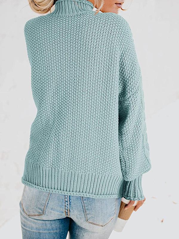 Women's Sweaters Turtleneck Long Sleeve Straight Sweater - LuckyFash™