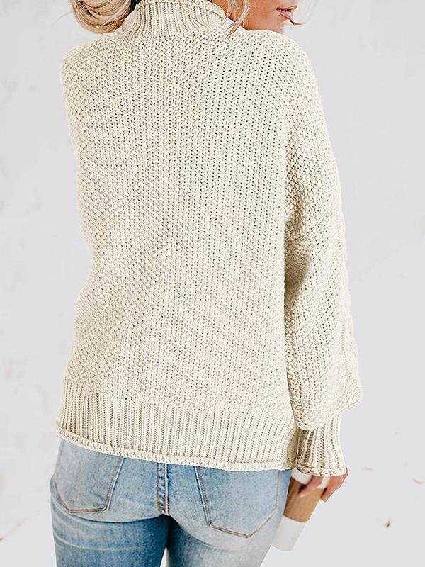 Women's Sweaters Turtleneck Long Sleeve Straight Sweater - LuckyFash™