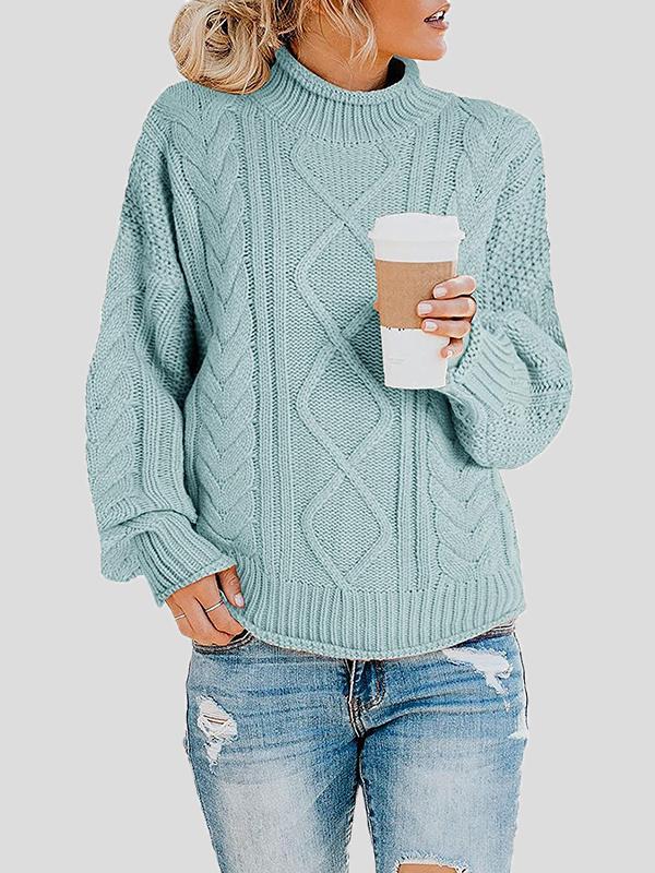 Women's Sweaters Turtleneck Long Sleeve Straight Sweater - LuckyFash™