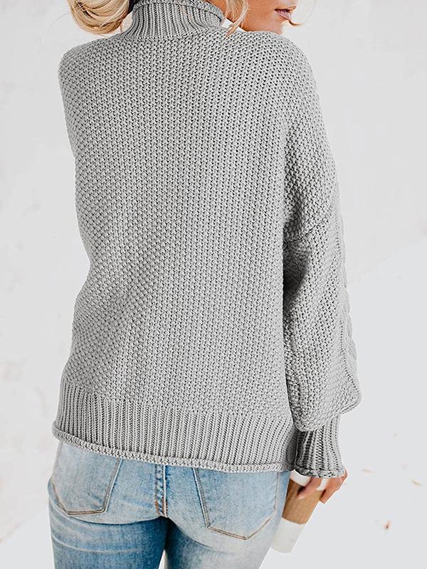 Women's Sweaters Turtleneck Long Sleeve Straight Sweater - LuckyFash™