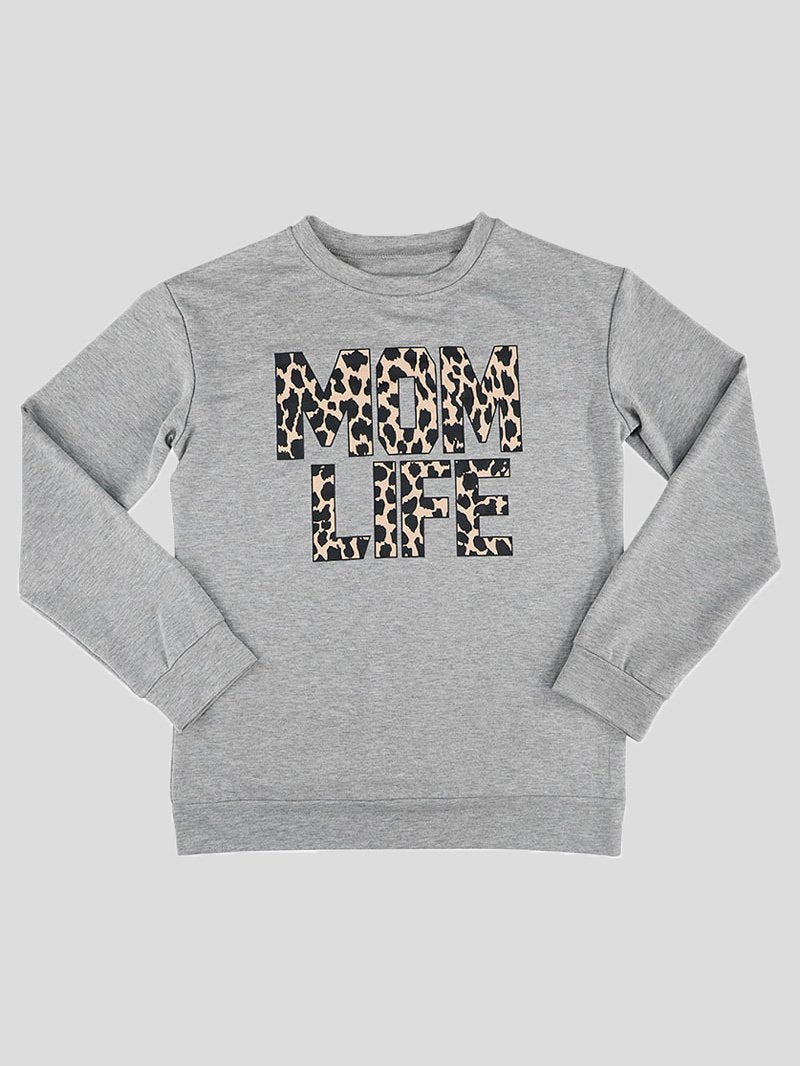 Women's T-Shirts MoM-Life Letter Print Long Sleeve T-Shirts - LuckyFash™