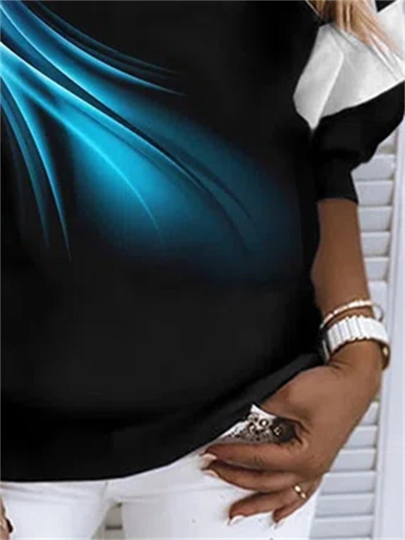 Women's T-Shirts Printed Round Neck Long Sleeve Casual T-Shirt - LuckyFash™