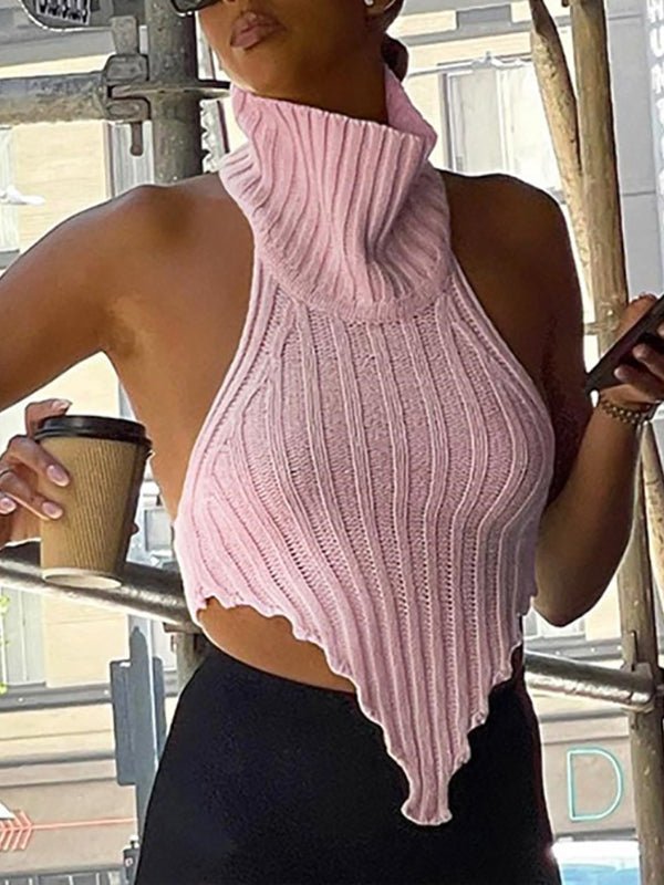 Tank Tops Knitted Solid Sleeveless Tank Top - LuckyFash™