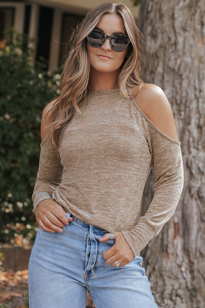 Stylish Off-The-Shoulder Top with Long Sleeves