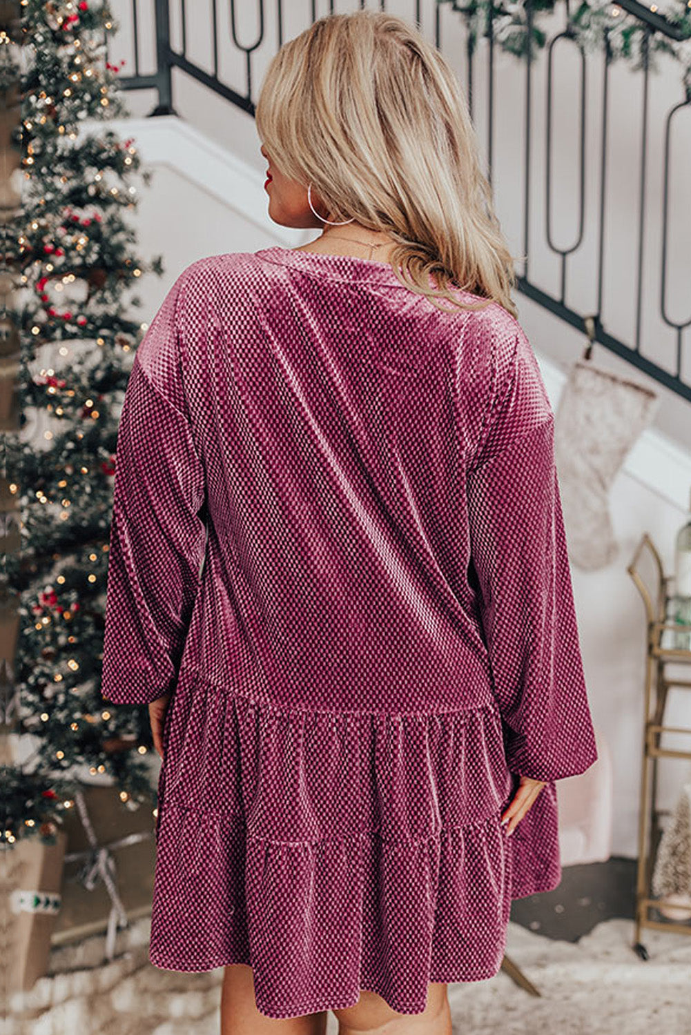 plus size velvet dress