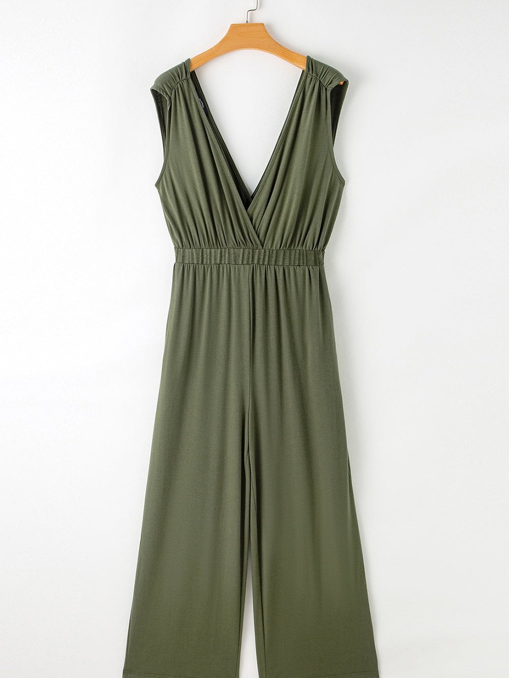 Solid One Shoulder Wide Leg Jumpsuit