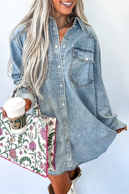 blue denim dress