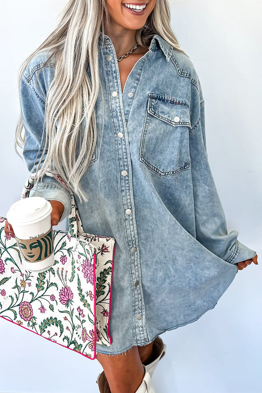 blue denim dress