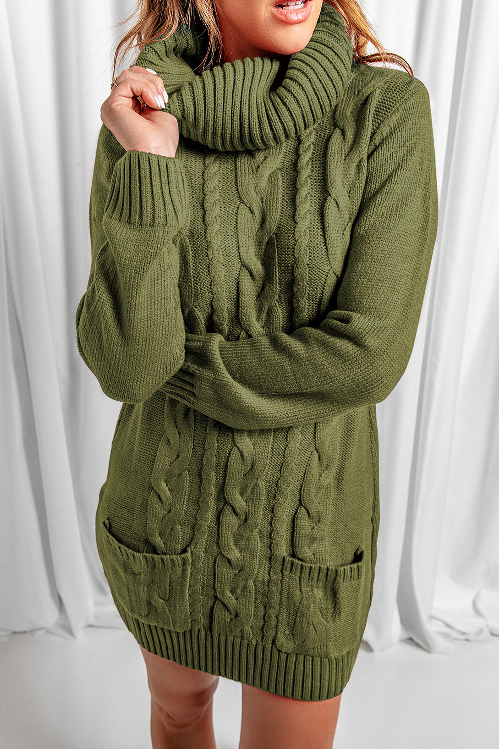 cable knit sweater dress