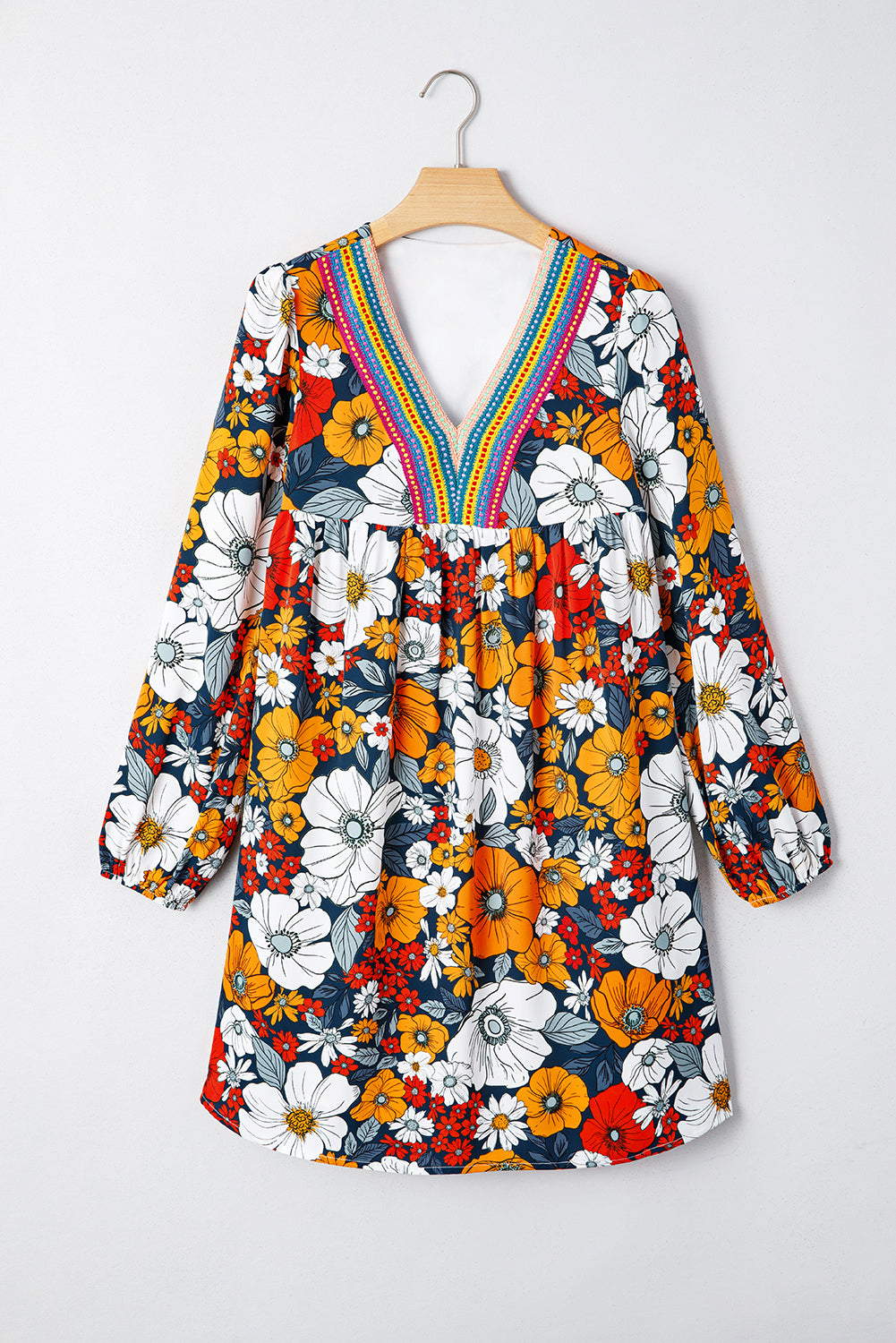 orange floral dress