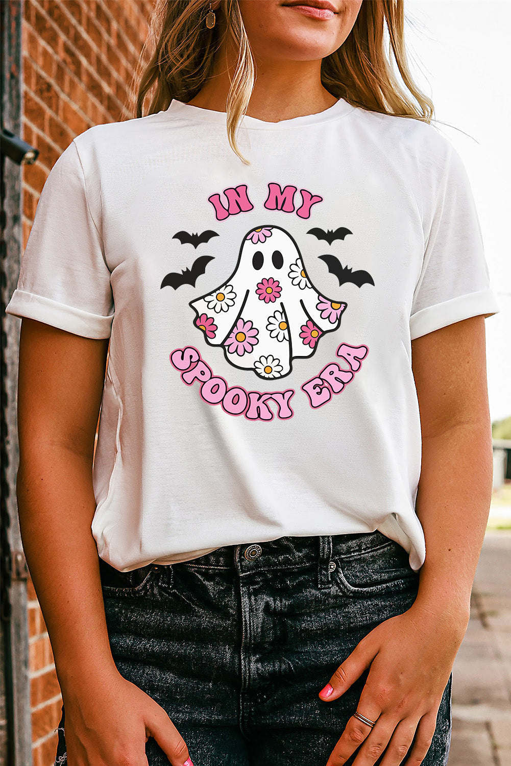 White IN MY SPOOKY ERA Halloween Ghost T-Shirts