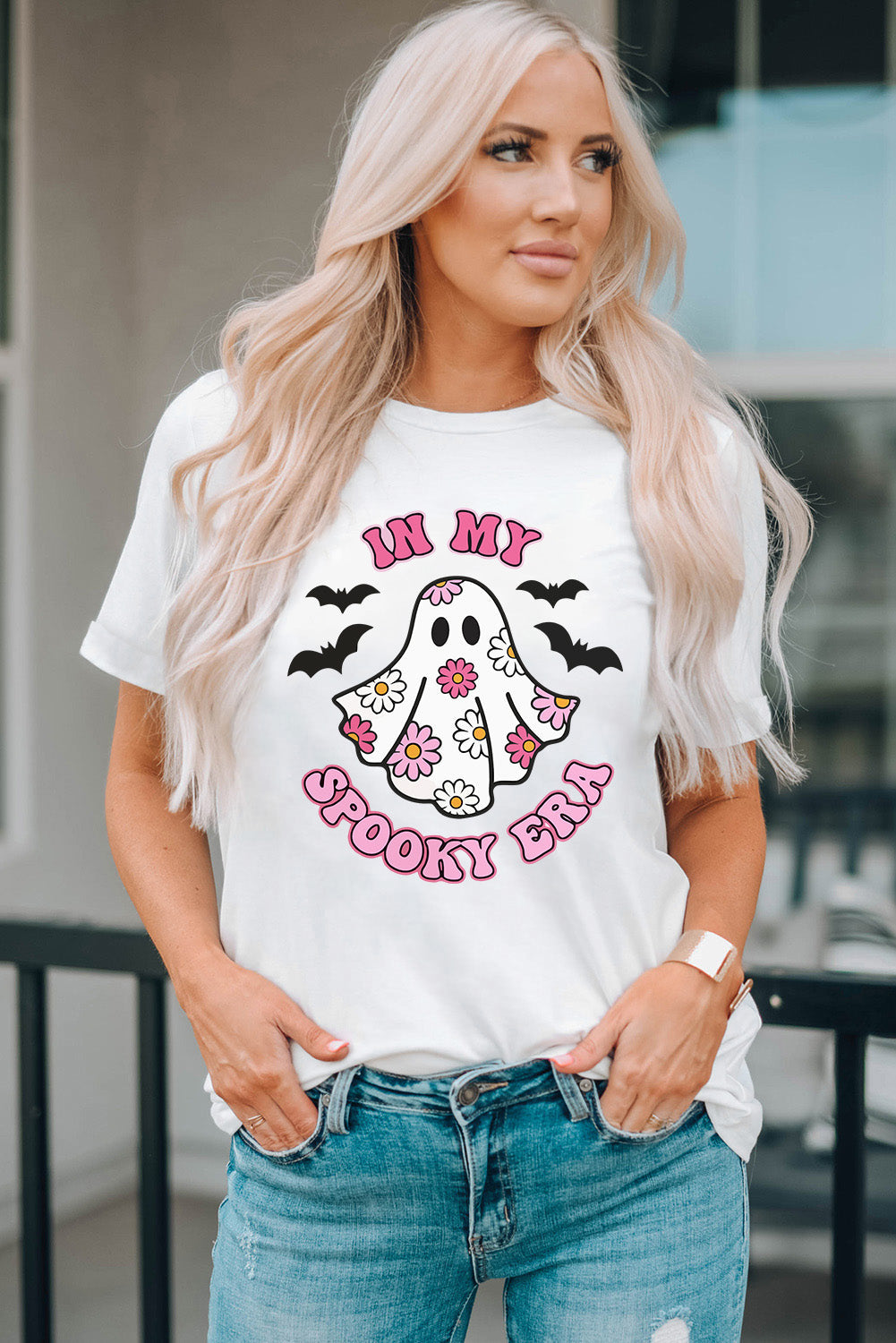 White IN MY SPOOKY ERA Halloween Ghost T-Shirts