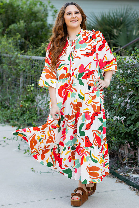 floral plus size dress
