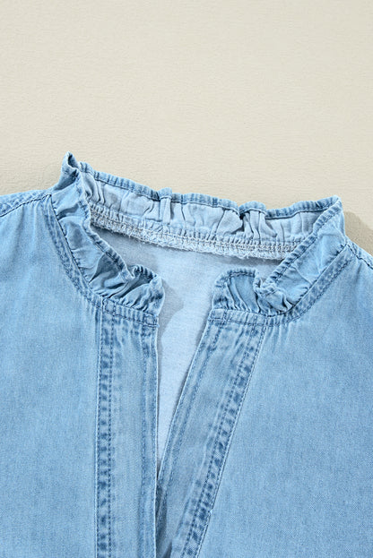 denim button up dress