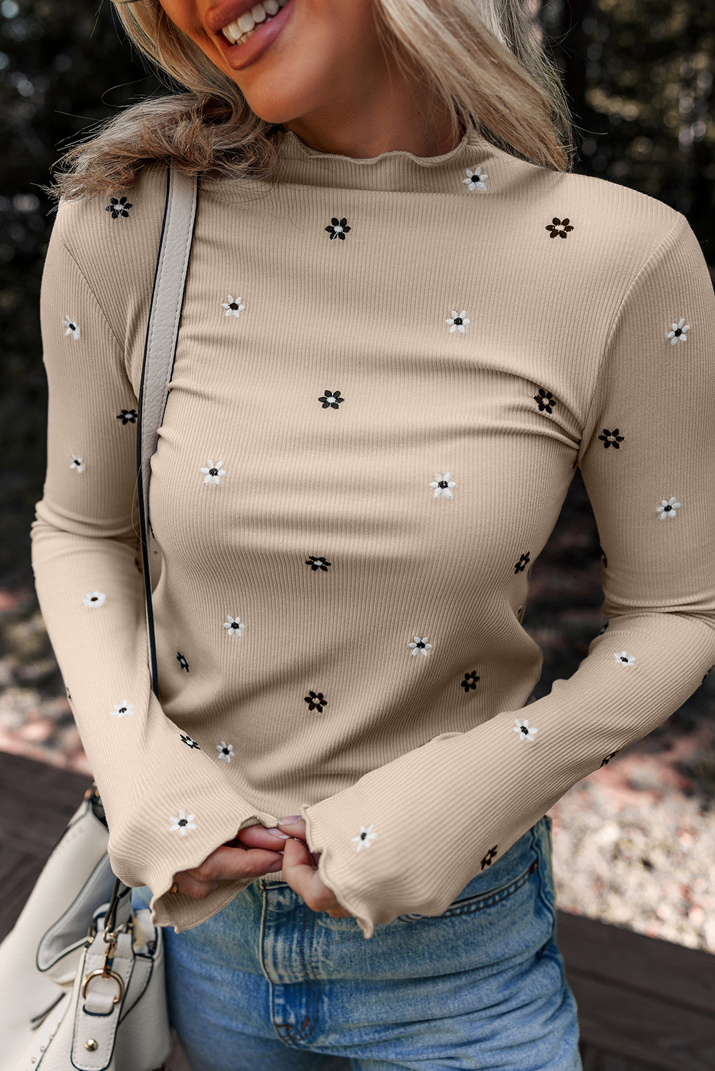 floral embroidered top