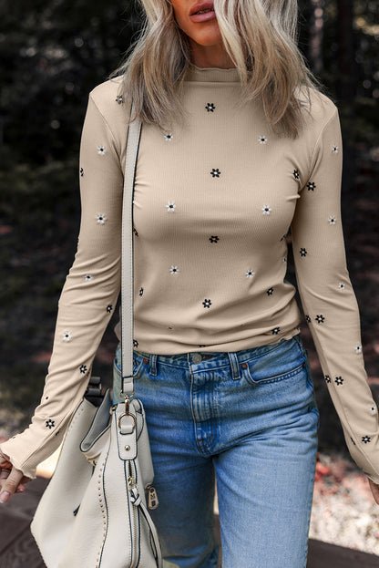 floral embroidered top