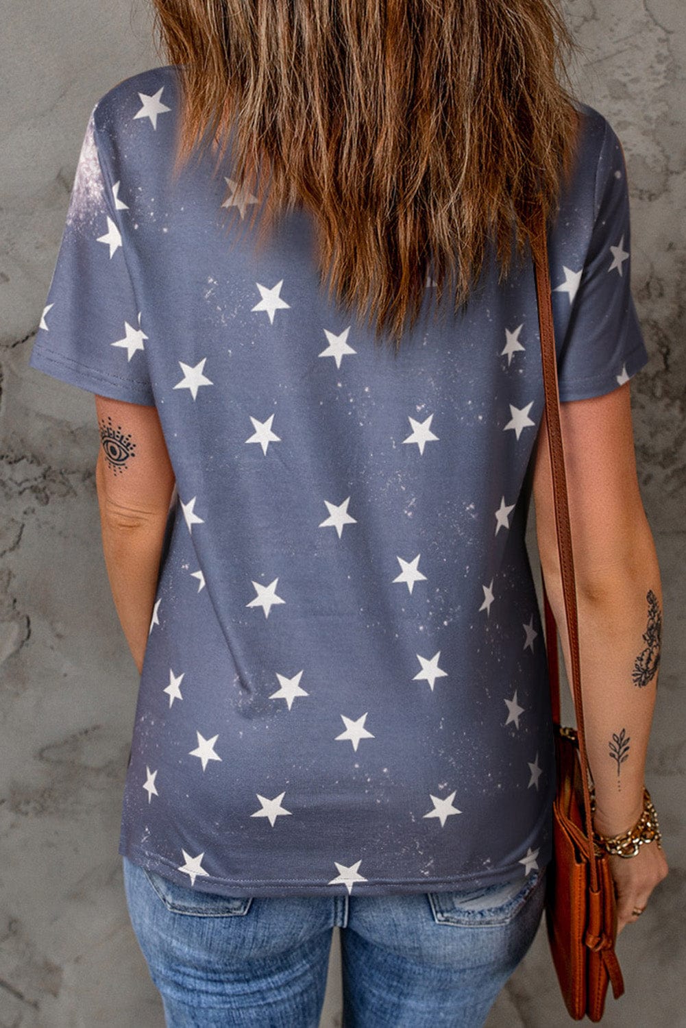 4th of July Bleached Star Graphic Tee