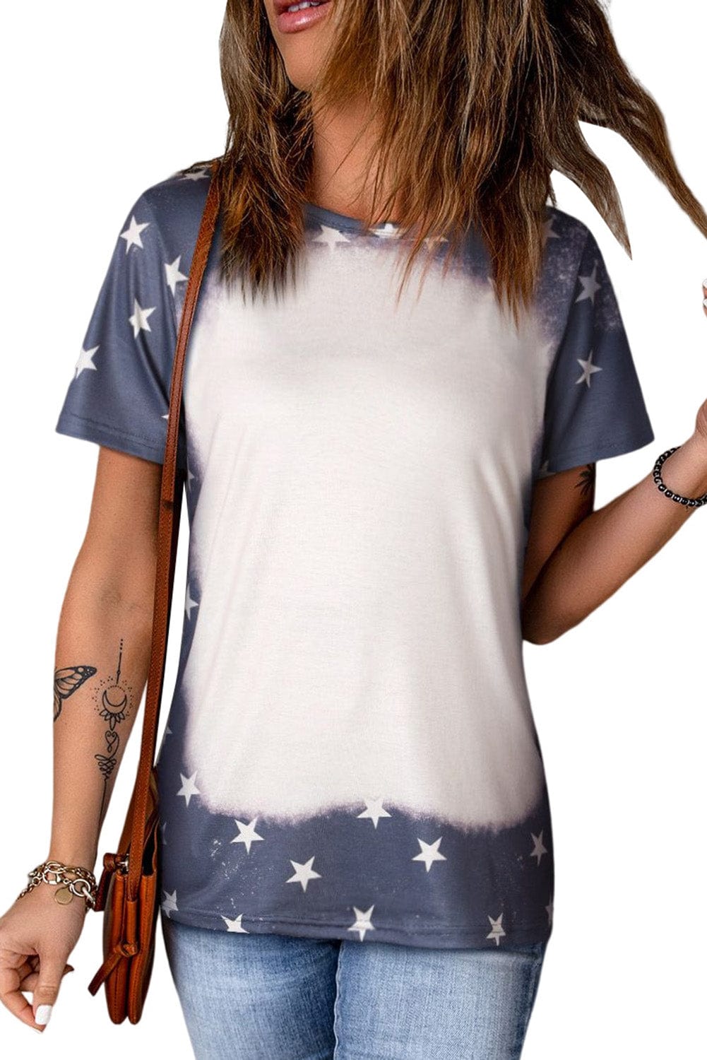 4th of July Bleached Star Graphic Tee