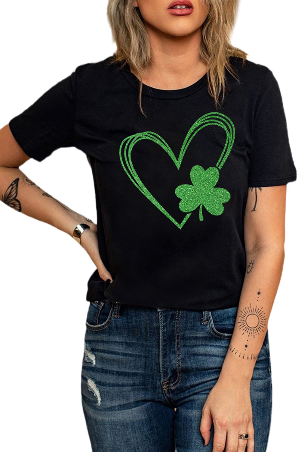 Black Clover Heart Shaped T-Shirts