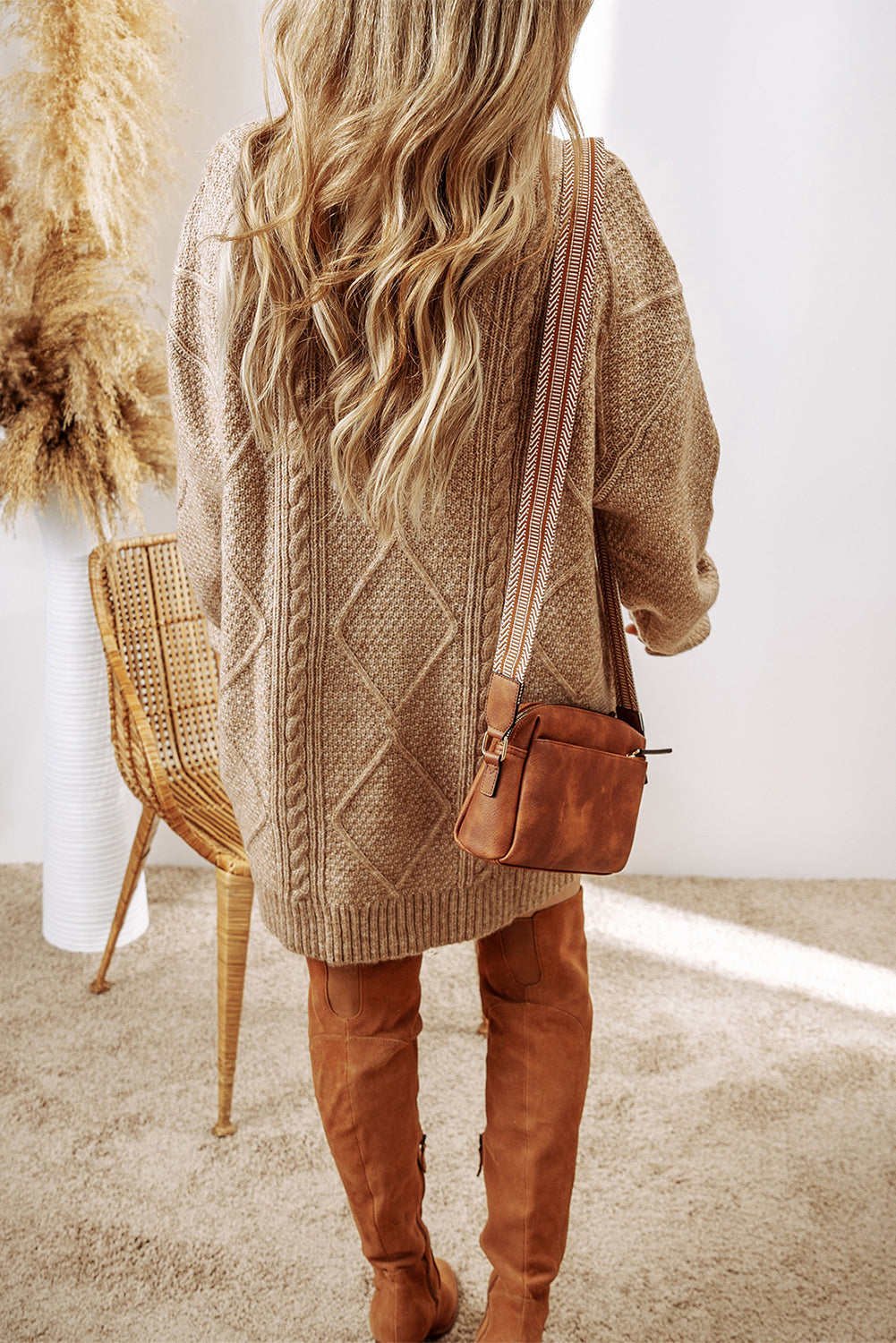 cream sweater dress
