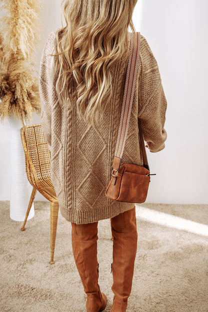 cream sweater dress