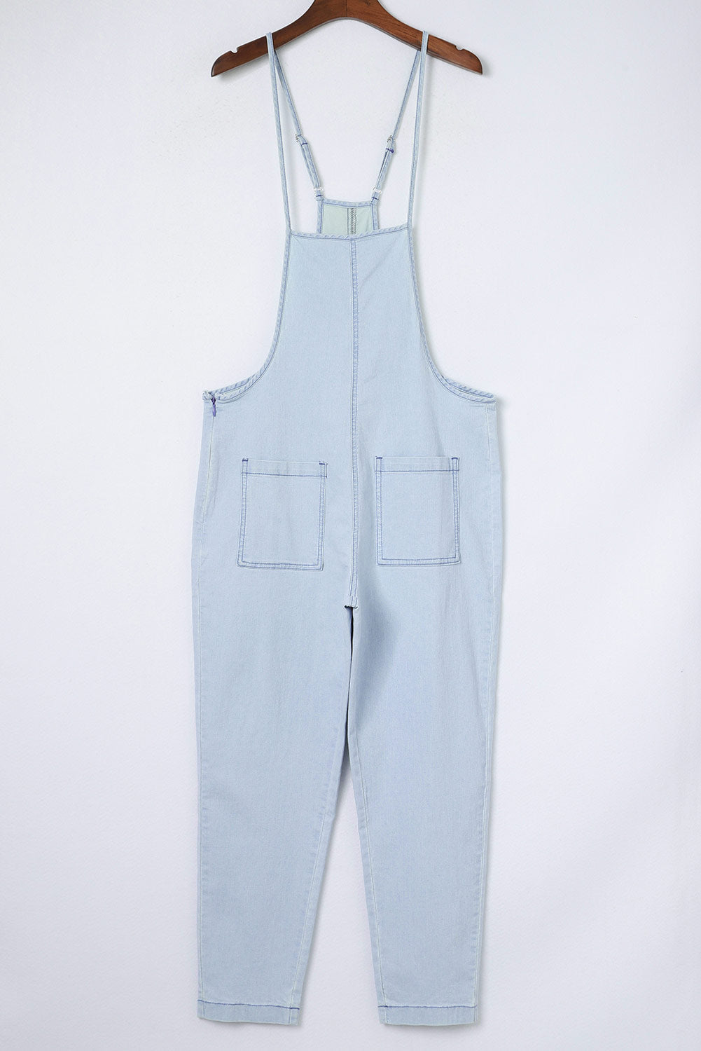 Straight Plus Size Curve Dark-Wash Plus-Size Jean Overalls