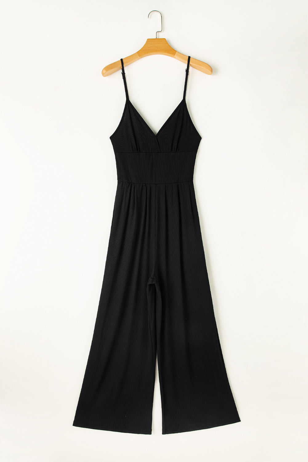 Black Wide Leg High Waist Sexy V Neck Cami Jumpsuit