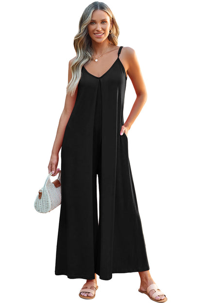 Fashionable Loose Fit Wide Leg Jumpsuit