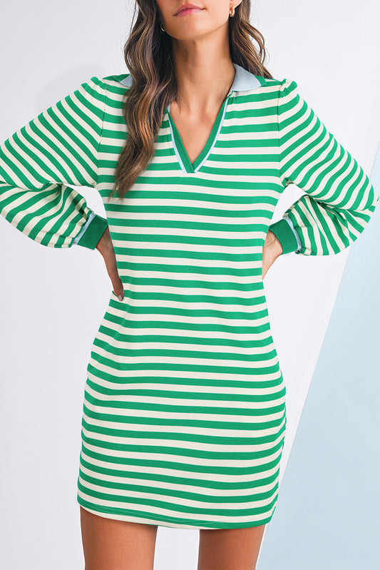 striped mini dress