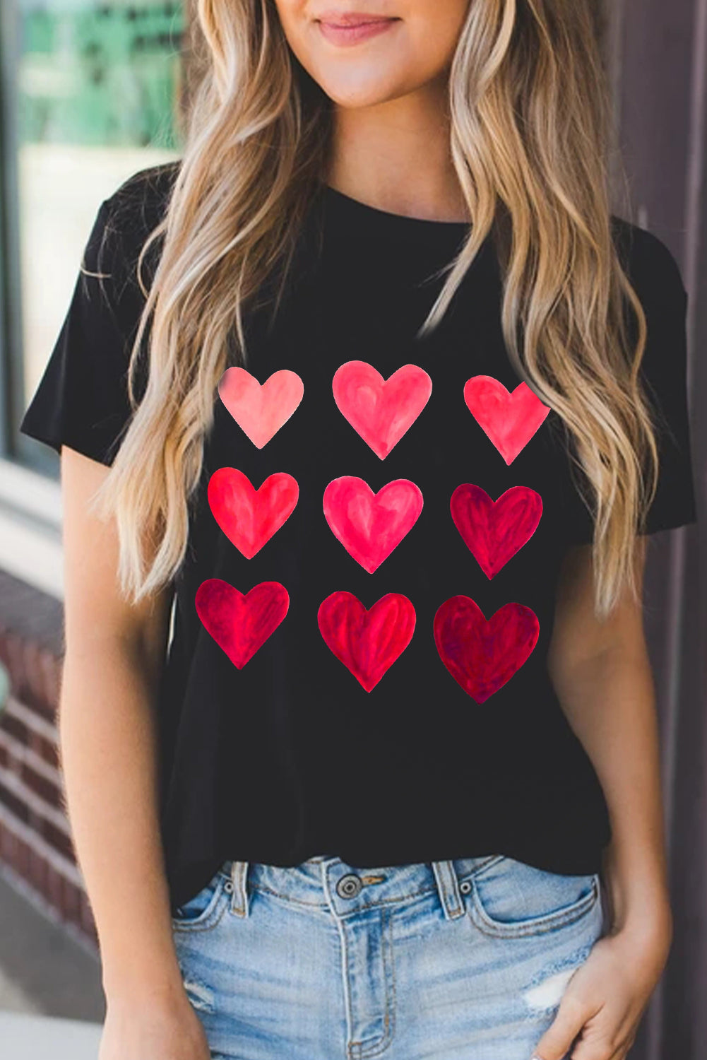 Black Valentine's Day Heart T-Shirts