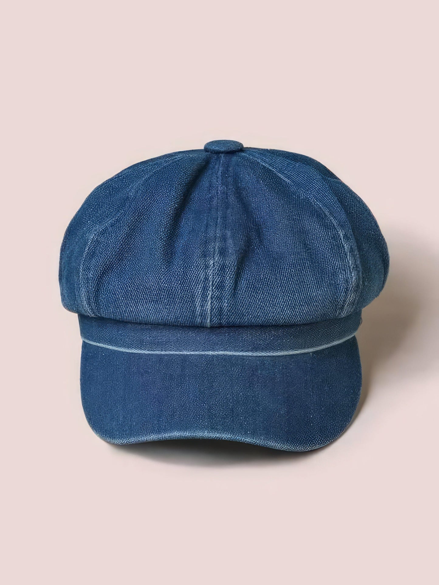 Blue Denim Casual Baker Boy Hat