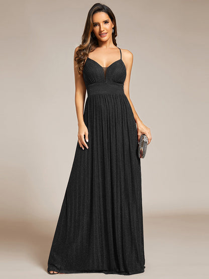 Sparkle Sleeveless Backless Cross Strap Wholesale Formal Evening Dress