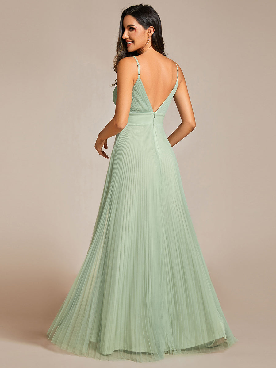 Mesh Contrast Wholesale Bridesmaids Dresses With Spaghetti Straps