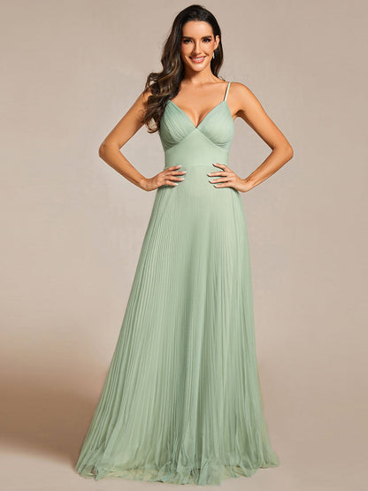 Mesh Contrast Wholesale Bridesmaids Dresses With Spaghetti Straps