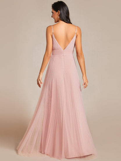 Mesh Contrast Wholesale Bridesmaids Dresses With Spaghetti Straps