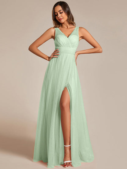 Maxi Spaghetti Strap Sequin Hollow Wholesale Bridesmaid Dress