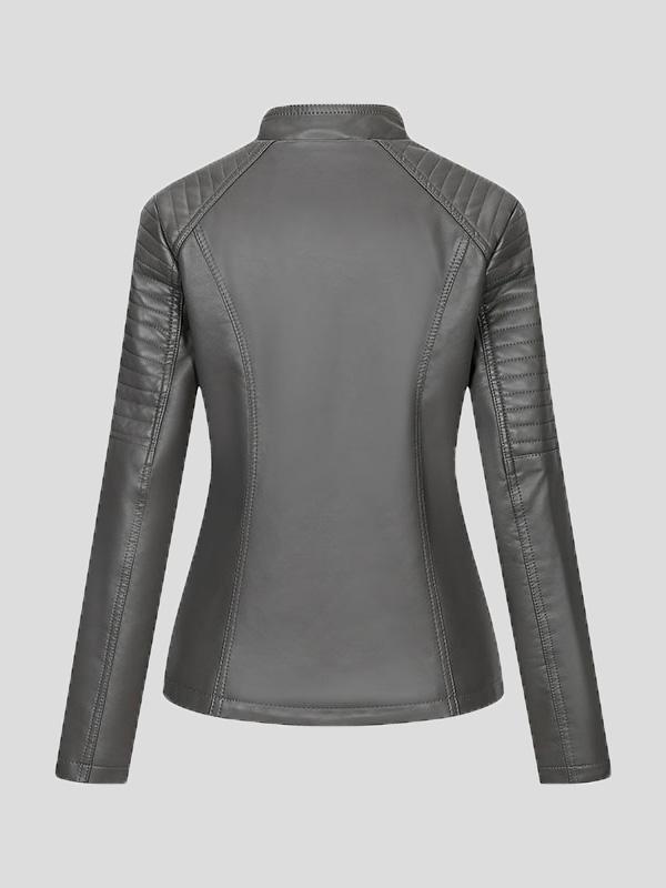 Elevate Your Look: Stylish Zip-Up Leather Jacket