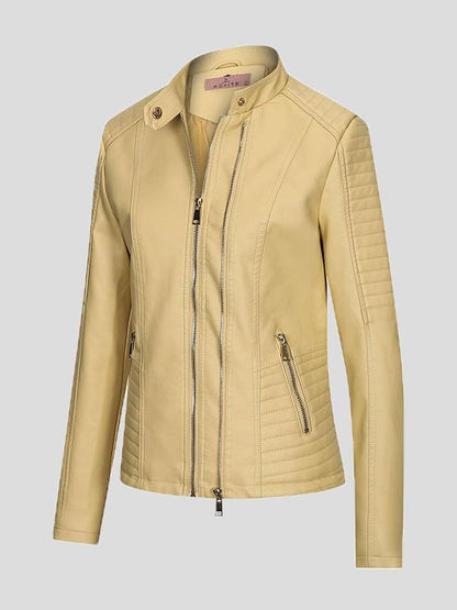 Elevate Your Look: Stylish Zip-Up Leather Jacket