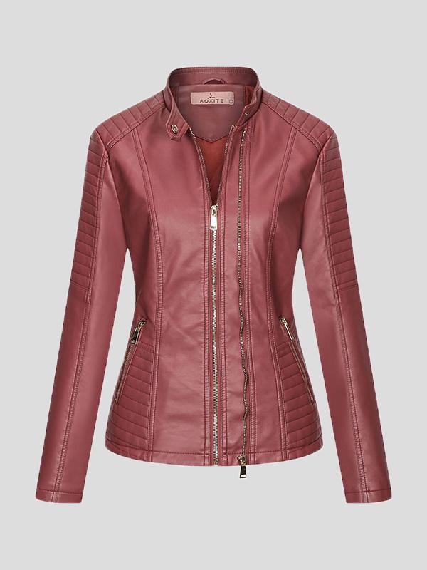 Elevate Your Look: Stylish Zip-Up Leather Jacket