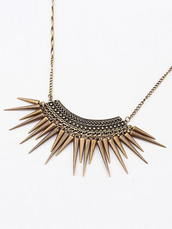 Retro Rivet Chain Necklace