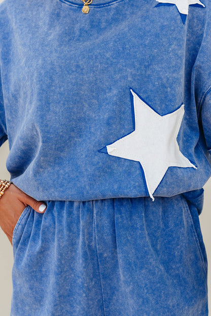 blue pants set